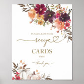 Pompoen Herfst Vrijgezellenfeest Recept Kaart Teke Poster (Voorkant)