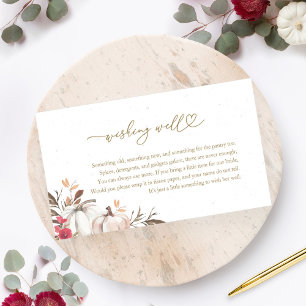 Pompoen Herfst Vrijgezellenfeest Wishing Well Informatiekaartje