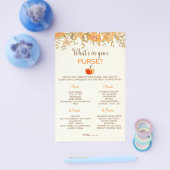 Pompoen Herfst Wat Zit Er In Je Tas Baby Shower Sp Flyer (Enkel)