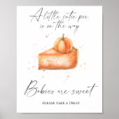 Pompoen herfsttaart - baby's zijn zoete poster (Voorkant)