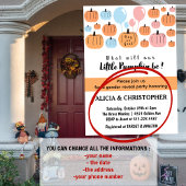 Pompoen Hij of Zij Halloween Geslacht Onthullen Kaart