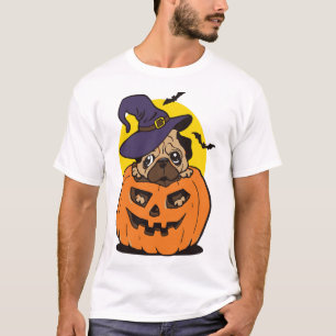 Pompoen Hond Halloween, Grappige Halloween Hond T-shirt