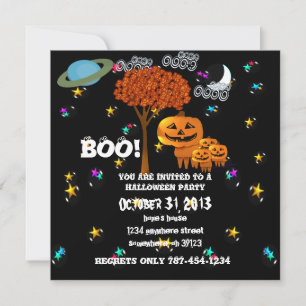 Pompoen Hoofd Halloween Feest Uitnodigingen