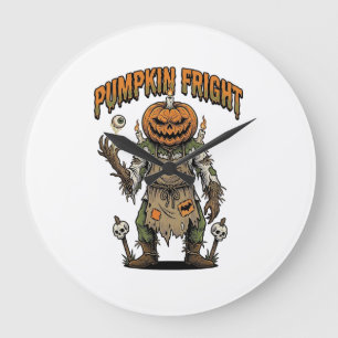 Pompoen Horror T-shirt Vintage Oogbal Halloween Ku Grote Klok