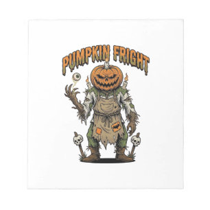 Pompoen Horror T-shirt Vintage Oogbal Halloween Ku Notitieblok