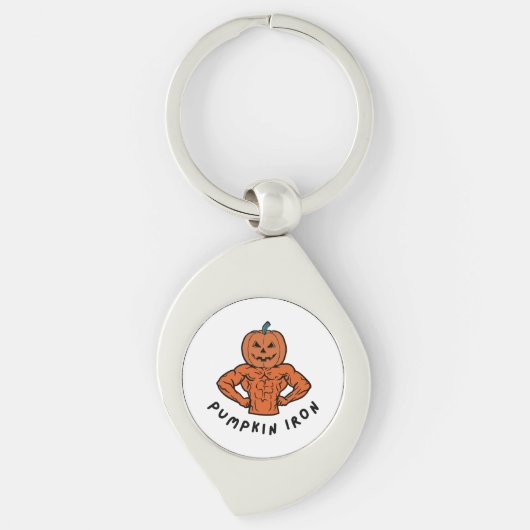 Pompoen IJzer Sleutelhanger (Voorkant)