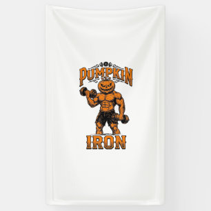 Pompoen IJzeren Vintage Lichaamgebouwde Halloween Spandoek