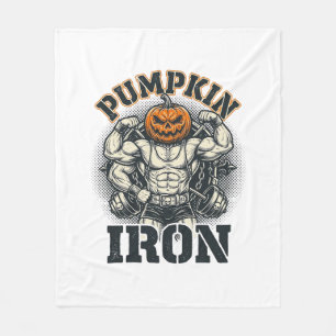 Pompoen IJzeren Vintage Lichaamstraining Halloween Fleece Deken
