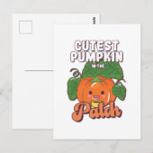 pompoen in de pleister briefkaart (Voorkant / Achterkant)