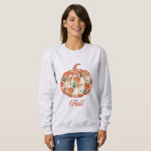 Pompoen in een Chrysantpatroon Trui (Voorkant volledig)