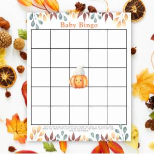 Pompoen in pet - Baby shower bingo spel