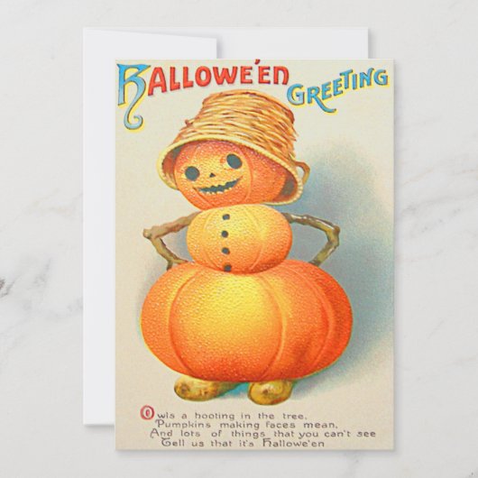 Pompoen Jack O' Lantern Sneeuwman (Voorkant)