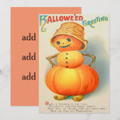Pompoen Jack O' Lantern Sneeuwman (Voorkant / Achterkant)