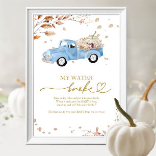 Pompoen Jongen Val Mijn Water Breekt Spel Bord Poster
