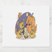 pompoen kampvuur serenade sparkling wijnetiket (Enkel label)