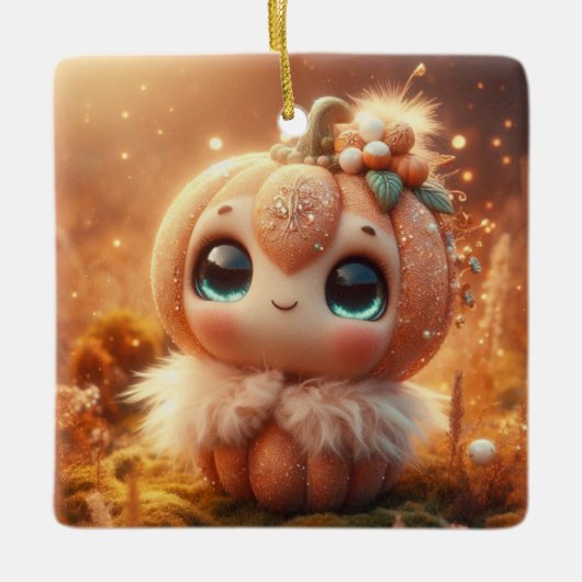 pompoen keramisch ornament (Voorkant)