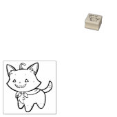 Pompoen Kitty Kat Rubber Stamp Rubberstempel (Gestempeld)