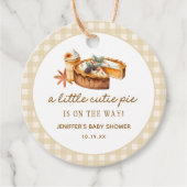 Pompoen Kleine Moppie Is Op Weg Baby Shower Bedankjes Labels (Voorkant)