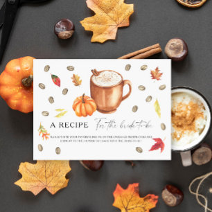 Pompoen Koffie bruidsfeest Recept voor de bruid Informatiekaartje