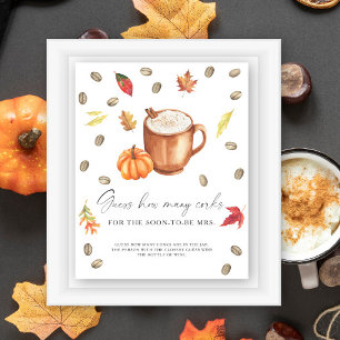 Pompoen Koffie Bruiloft Hoeveel Kurken Poster
