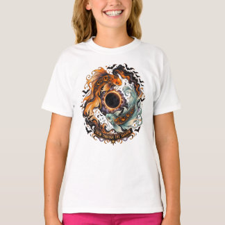 Pompoen Koi Verduistering Halloween T-shirt