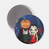 "Pompoen Koningsnacht uit" Magneet (Voorkant / Achterkant)