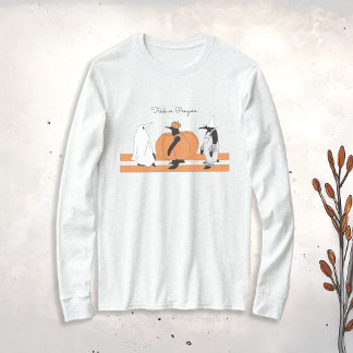 Pompoen Kostuum Pinguïn Schattig Grappig Halloween T-shirt