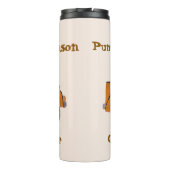 Pompoen Kruid Seizoen PERSONALISEREN Handgeschilde Thermosbeker (Achterkant)