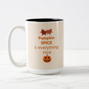 Pompoen Kruiden Alles Leuk Herfst Ontwerp Tweekleurige Koffiemok