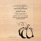 pompoen kruiden bruiloft uitnodiging acryl uitnodigingen (Voorkant)