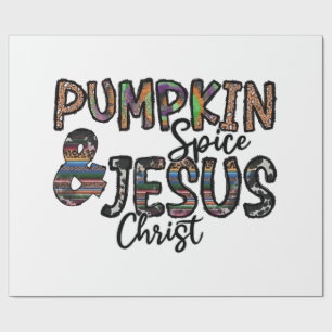Pompoen Kruiden En Jezus Christus Cadeaupapier