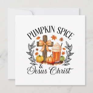 Pompoen Kruiden En Jezus Christus Kruis Pompoen Ch Kaart