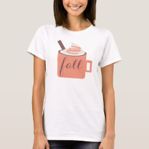 Pompoen Kruiden Herfst Mok Zweep Cream Kaneel T-shirt
