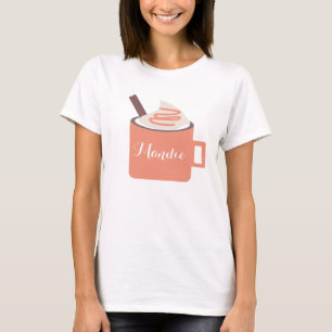 Pompoen Kruiden Herfst Mok Zweep Cream Naam T-shirt