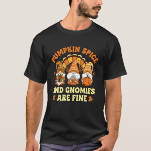 Pompoen Kruiden Kabouters Thanksgiving Herfst Kalk T-shirt