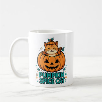 Pompoen Kruiden Kat Halloween Oranje Kat In Pompoe Koffiemok