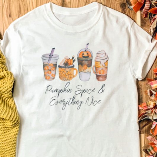 Pompoen Kruiden Koffie Herfst T-shirt