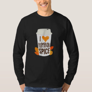 Pompoen Kruiden Koffie Latte Herfst Seizoen En  T-shirt