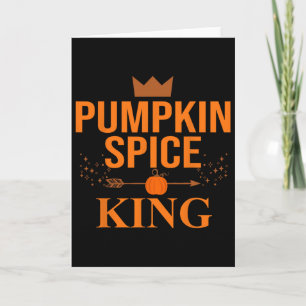 Pompoen Kruiden Koning Koffie Liefhebber Halloween Kaart
