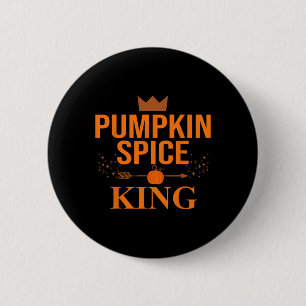 Pompoen Kruiden Koning Koffie Liefhebber Halloween Ronde Button 5,7 Cm