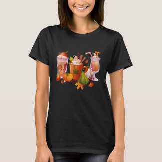 Pompoen Kruiden Latte Herfst Koffie Dankdag Herfst T-shirt