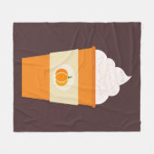 Pompoen kruiden latte koffie herfst Fleece Deken (Voorkant (Horizontaal))