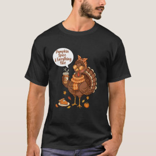 Pompoen Kruiden Lieve Kalkoen Dame Grappige Thanks T-shirt