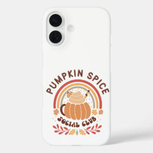 Pompoen Kruiden Sociale Club – Schattige Herfst PS iPhone 16 Hoesje