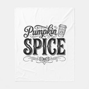 Pompoen Kruiden Vintage Koffie Herfst Shirt Ontwer Fleece Deken