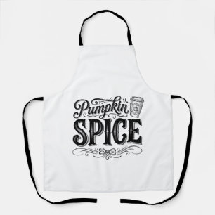 Pompoen Kruiden Vintage Koffie Herfst Shirt Ontwer Schort