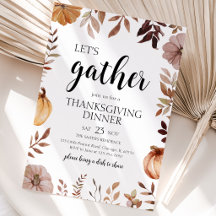 Pompoen Laten we samenkomen Thanksgiving-feest