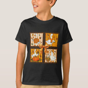 Pompoen Latte Gekke Gans Coquette Bow Tha T-shirt