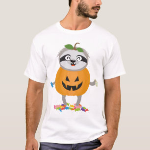 Pompoen Luiaard Halloween Kostuum Cadeau T-shirt