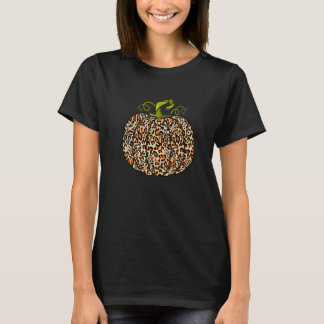 Pompoen Luipaardprint voor Vrouwen Tiener Meisjes T-shirt